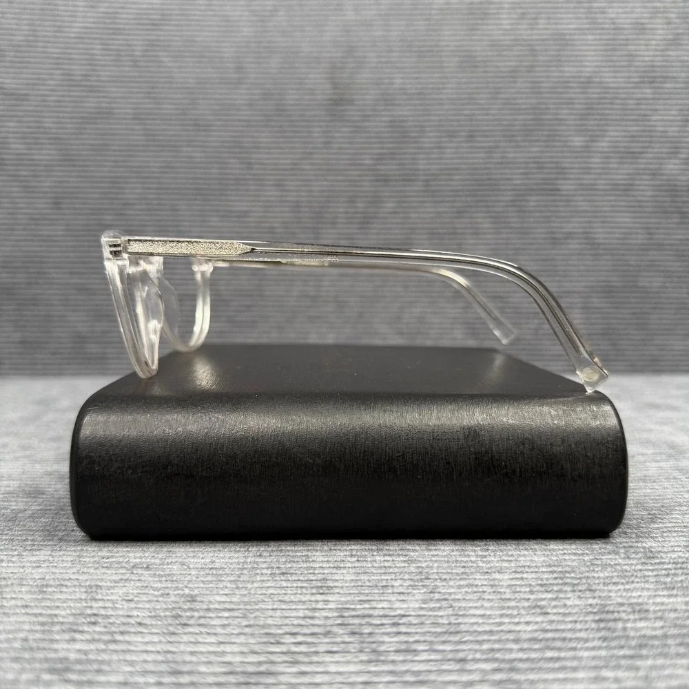 Warby Parker Haskell Eyeglasses Crystal Clear Round Frames 49-22-145 Glitter